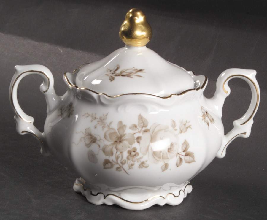 Charming Barbara Sugar Bowl & Lid by Mitterteich-1
