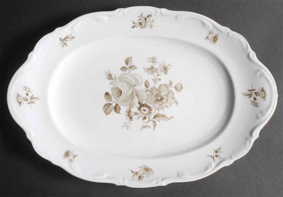 Charming Barbara 14" Oval Serving Platter by Mitterteich-1