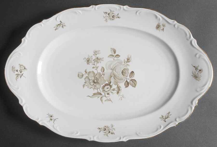 Charming Barbara 16" Oval Serving Platter by Mitterteich-1
