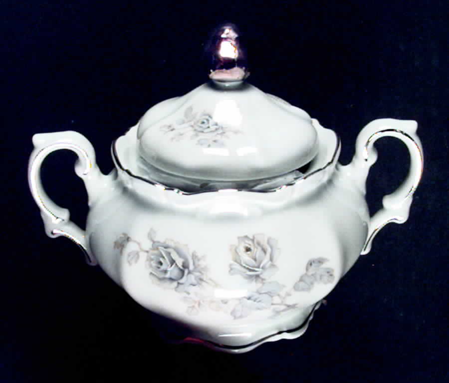 Danielle (Platinum Trim) Sugar Bowl & Lid by Mitterteich-1