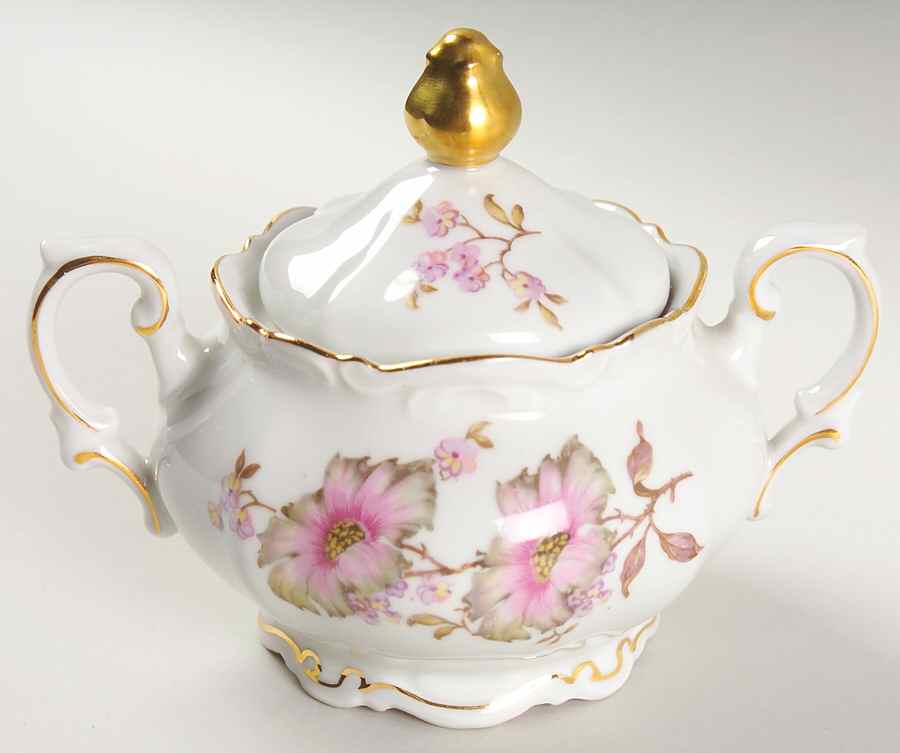 Dogwood Sugar Bowl & Lid by Mitterteich-1