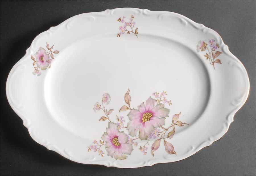 Dogwood 16" Oval Serving Platter by Mitterteich-1