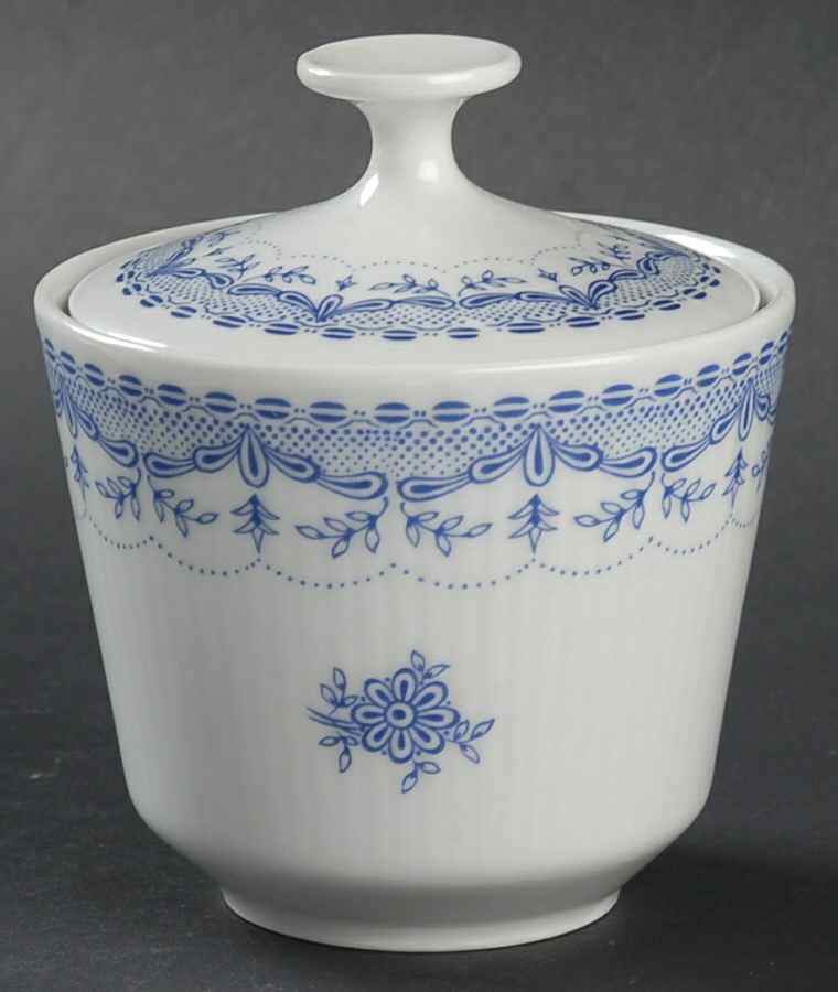 Dresden Blue Sugar Bowl & Lid by Mitterteich-1