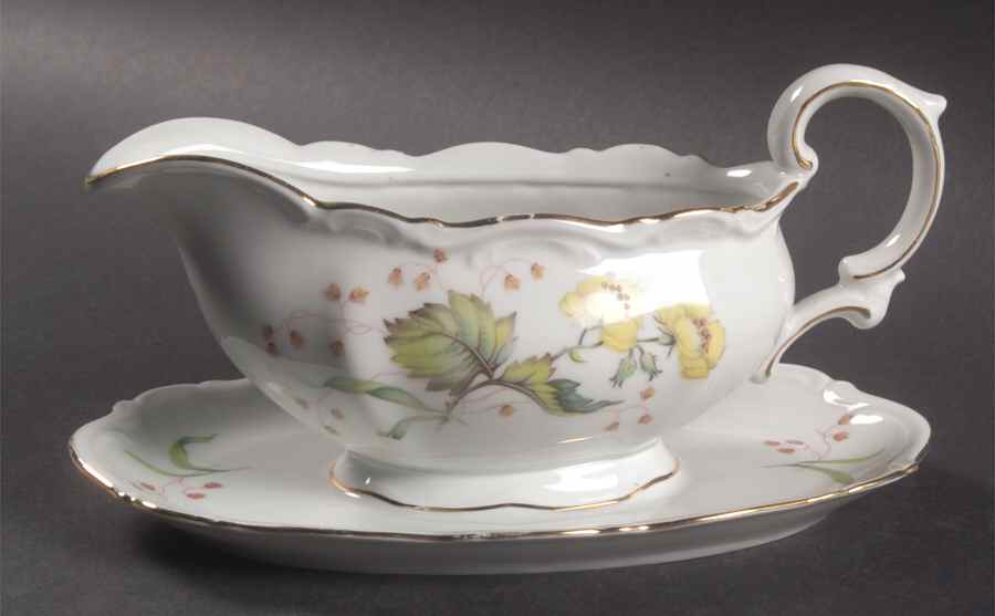 Flandre Gravy Boat with Attached Underplate by Mitterteich-1