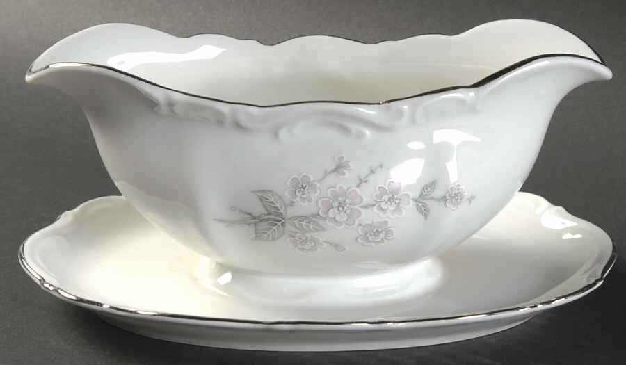 Fragrance Gravy Boat with Attached Underplate by Mitterteich-1