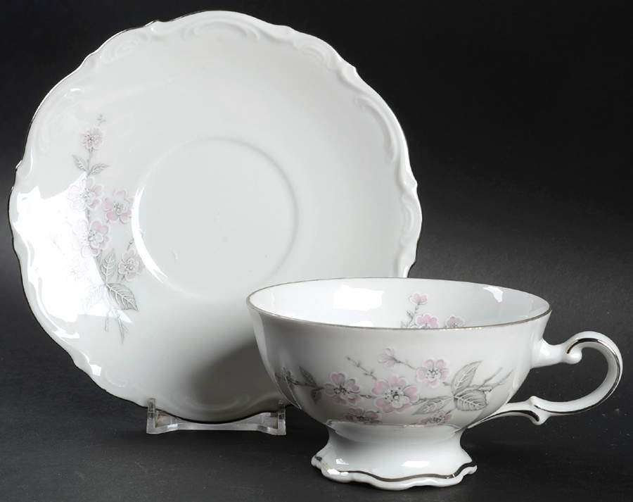 Fragrance Footed Cup & Saucer Set by Mitterteich-1