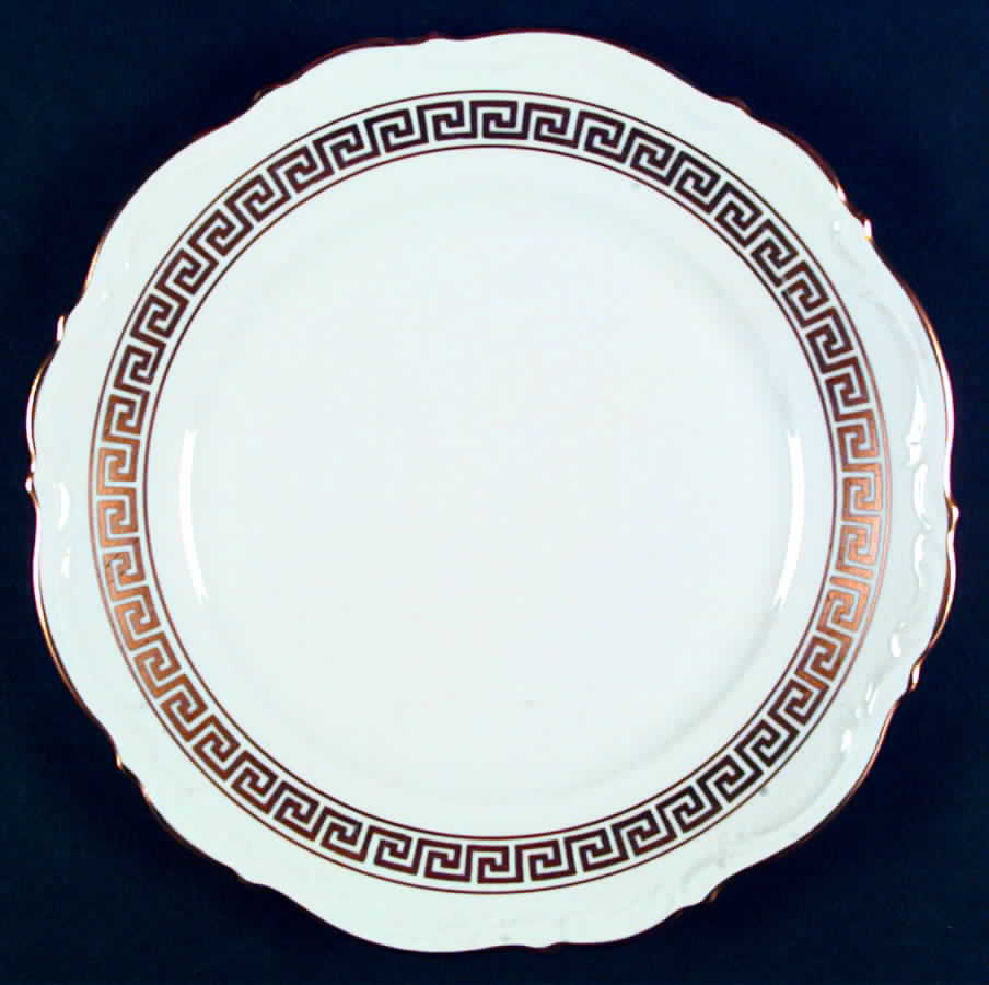 Golden Key Dinner Plate by Mitterteich-1