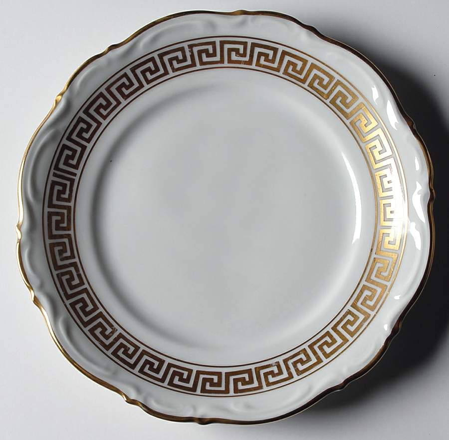 Golden Key Salad Plate by Mitterteich-1