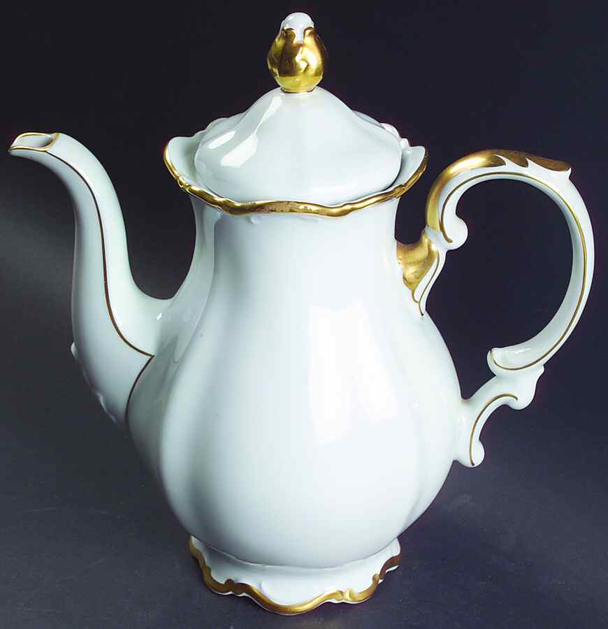 Golden Lark Coffee Pot & Lid by Mitterteich-1