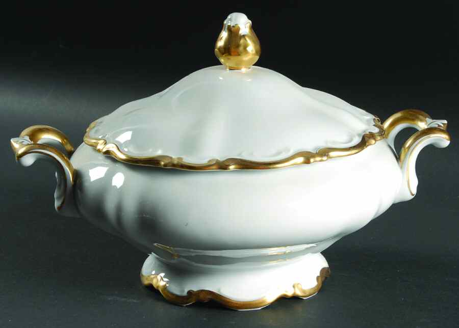 Golden Lark Round Covered Vegetable by Mitterteich-1
