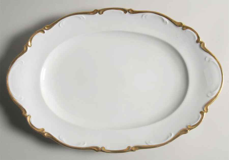Golden Lark 15" Oval Serving Platter by Mitterteich-1