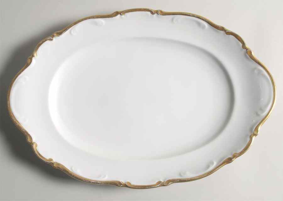 Golden Lark 14" Oval Serving Platter by Mitterteich-1