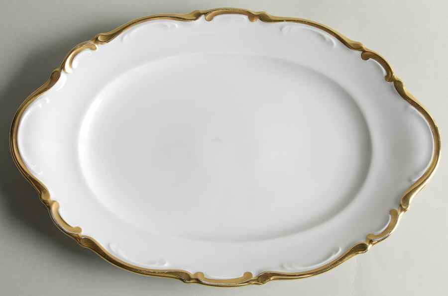 Golden Lark 12" Oval Serving Platter by Mitterteich-1
