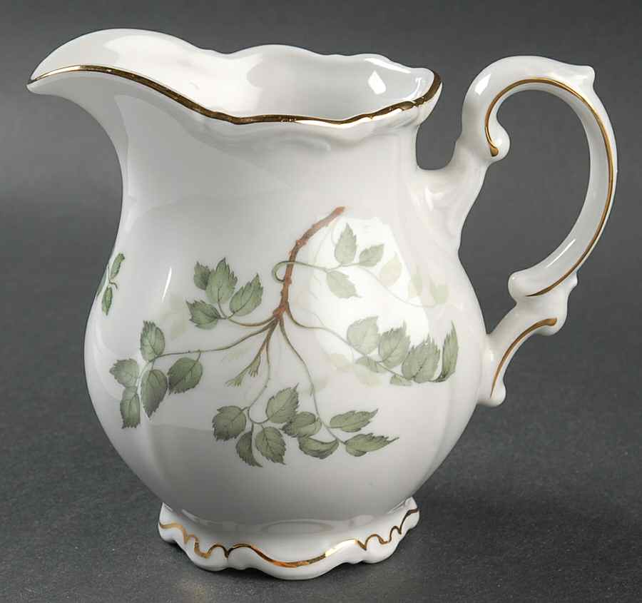 Green Leaves Creamer by Mitterteich-1