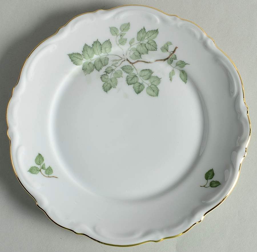 Green Leaves Bread & Butter Plate by Mitterteich-1