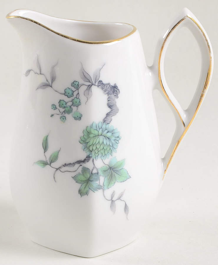 Green Ming (9901, Gold Trim) Creamer by Mitterteich-1