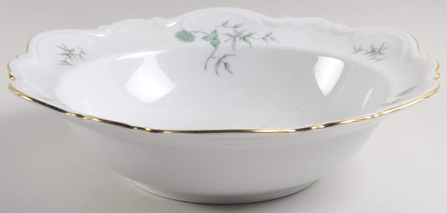 Green Ming (9901, Gold Trim) 9" Round Vegetable Bowl by Mitterteich-1