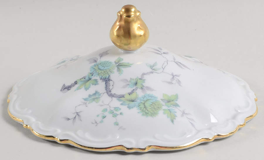 Green Ming (9901, Gold Trim) Lid for Round Vegetable by Mitterteich-1