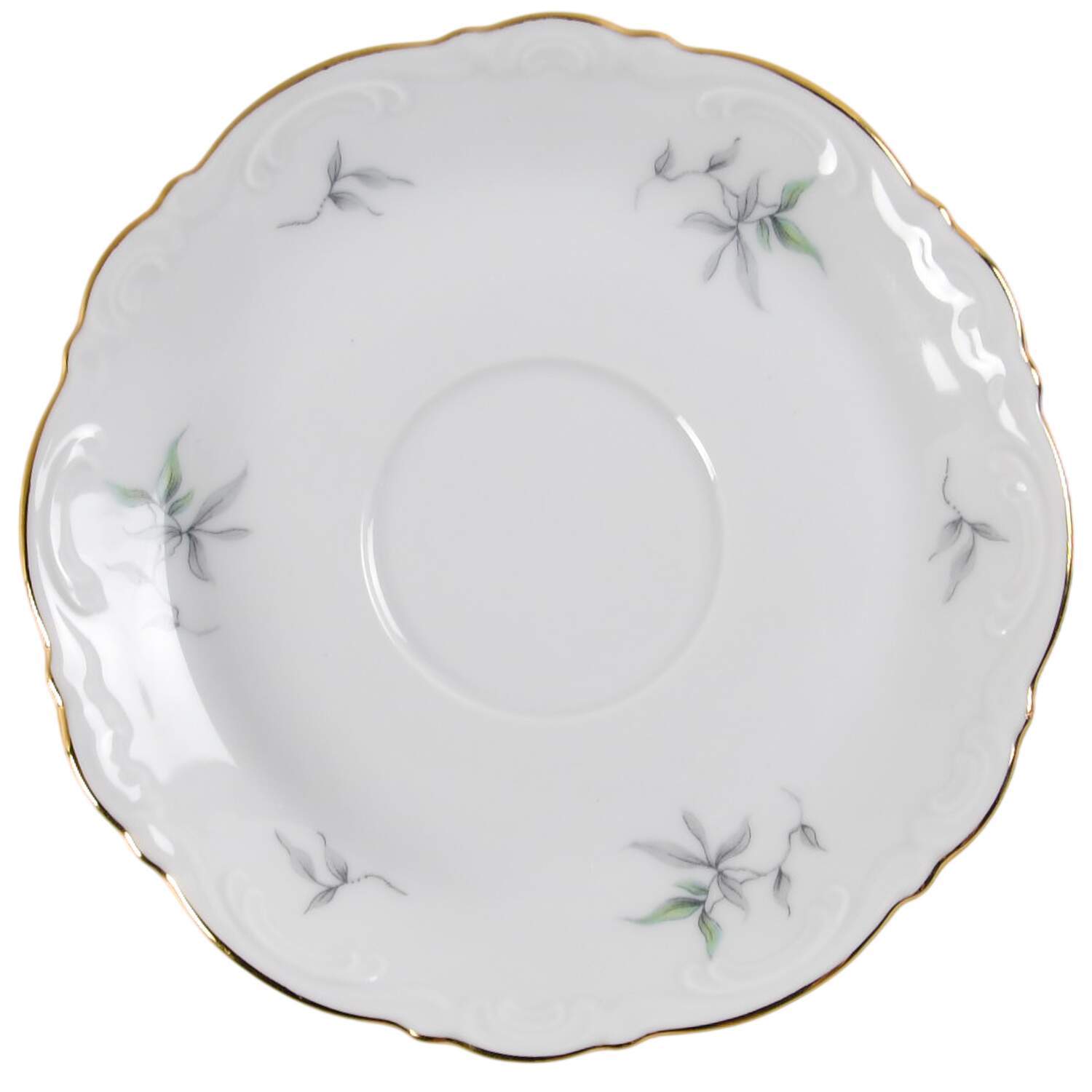 Green Ming (9901, Gold Trim) Saucer by Mitterteich-1