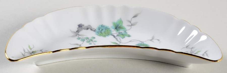 Green Ming (9901, Gold Trim) Bone Dish by Mitterteich-1