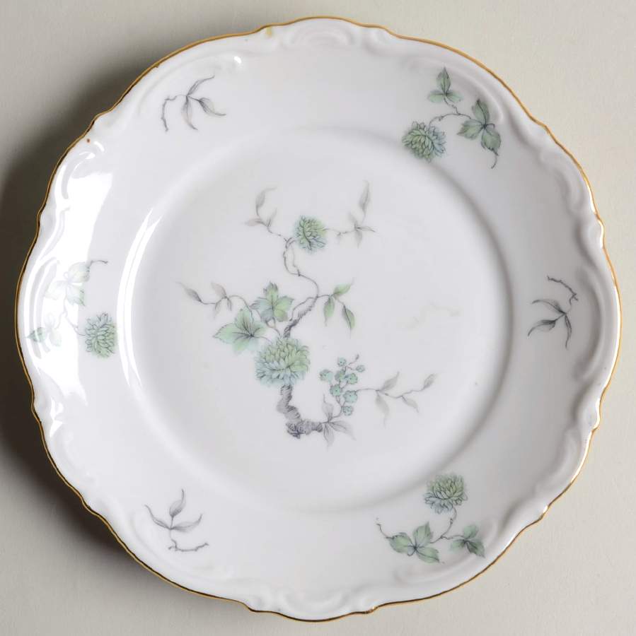 Green Ming (9901, Gold Trim) Bread & Butter Plate by Mitterteich-1