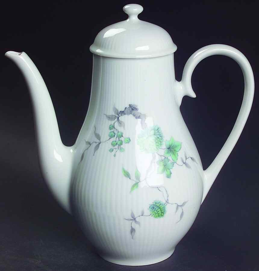 Green Ming (No Trim) Mini Coffee Pot & Lid by Mitterteich-1