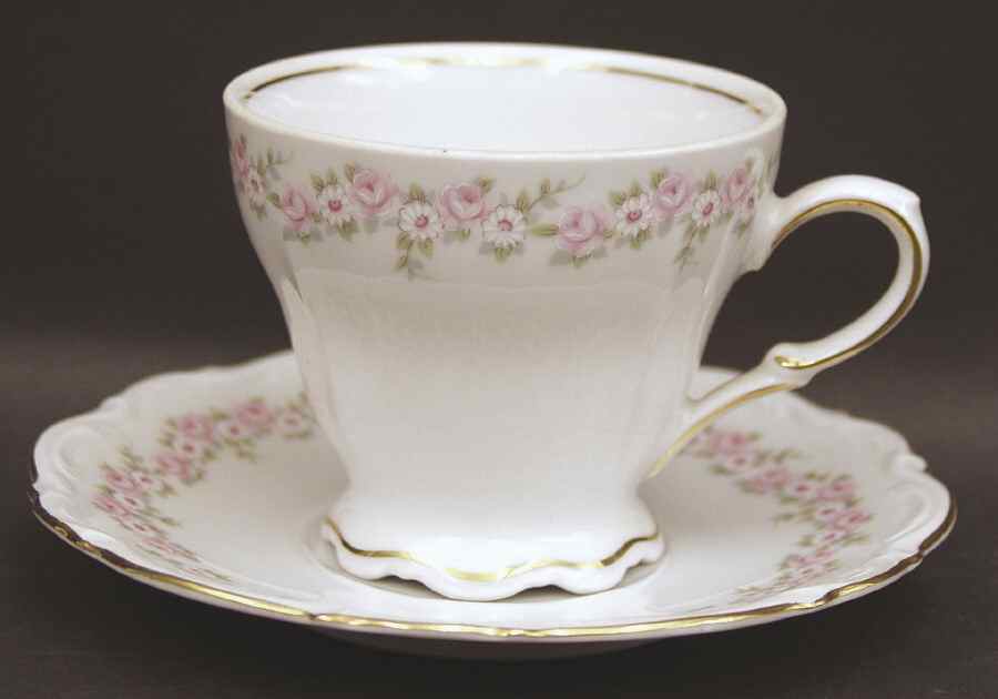 Lady Beatrice Footed Cup & Saucer Set by Mitterteich-1