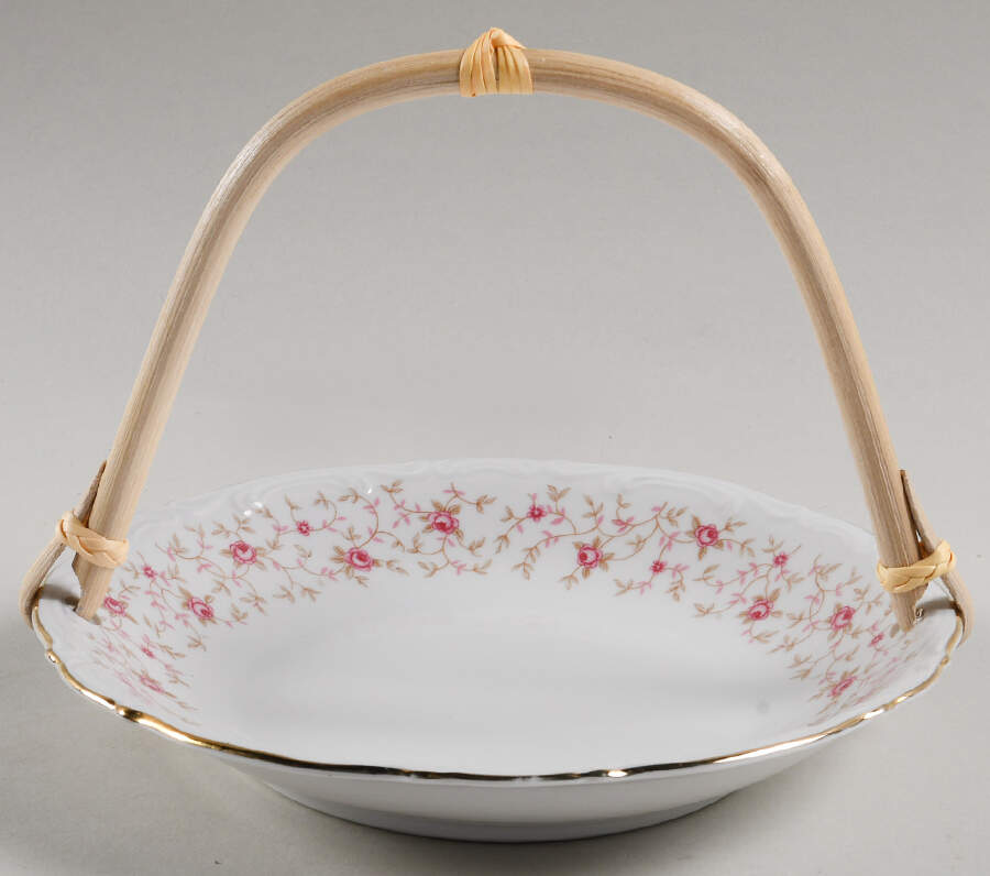 Lady Claire 7''-7 1/4'' Basket W/Bamboo Handle HC by Mitterteich-1