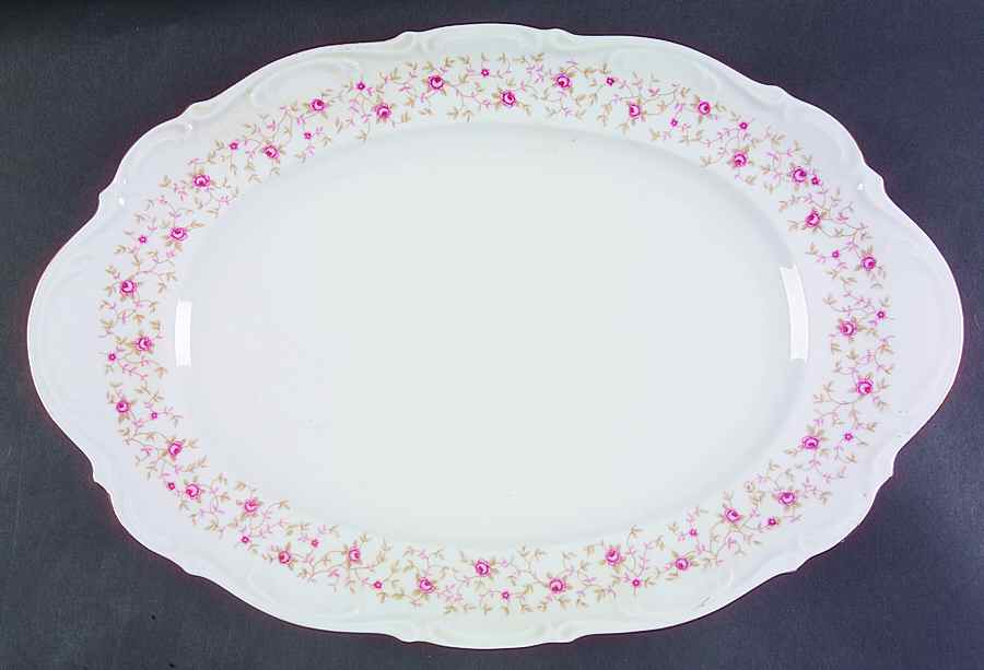 Lady Claire 16" Oval Serving Platter by Mitterteich-1