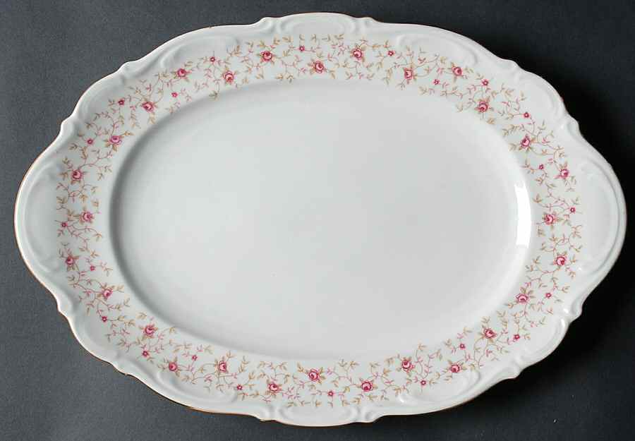 Lady Claire 14" Oval Serving Platter by Mitterteich-1