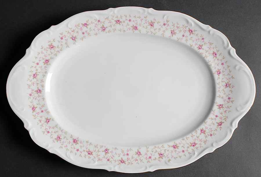 Lady Claire 15" Oval Serving Platter by Mitterteich-1