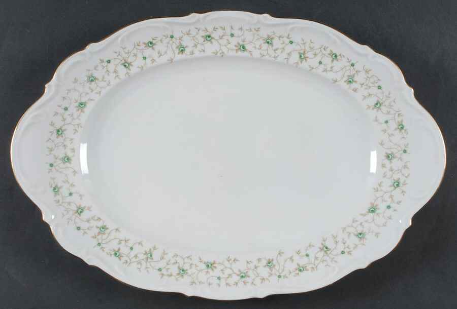 Lady Patricia 15" Oval Serving Platter by Mitterteich-1