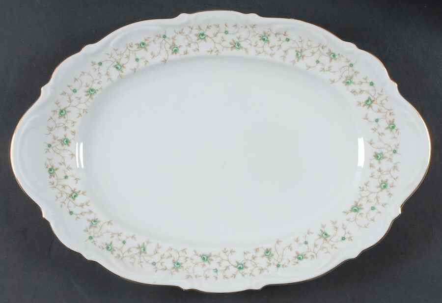 Lady Patricia 14" Oval Serving Platter by Mitterteich-1
