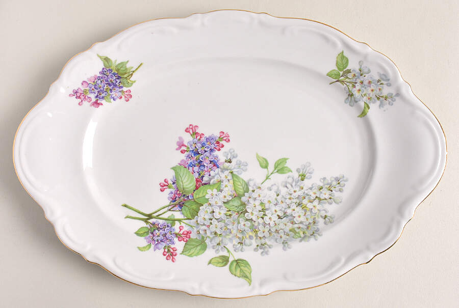 Lilac 12" Oval Serving Platter by Mitterteich-1