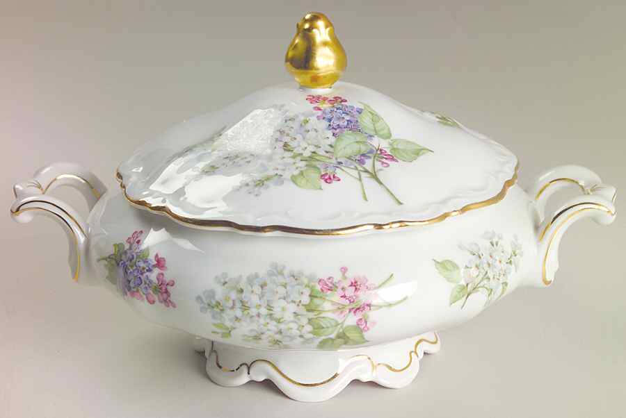 Lilac Round Covered Vegetable by Mitterteich-1