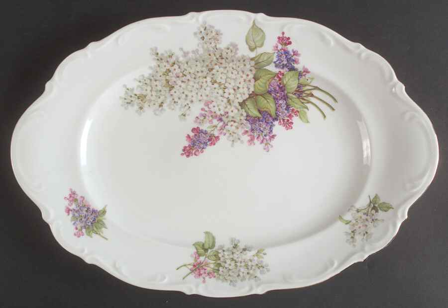Lilac 16" Oval Serving Platter by Mitterteich-1