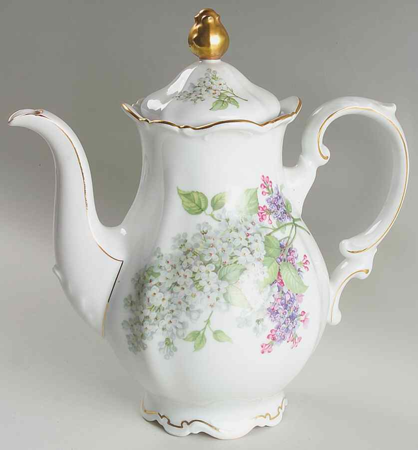 Lilac Coffee Pot & Lid by Mitterteich-1