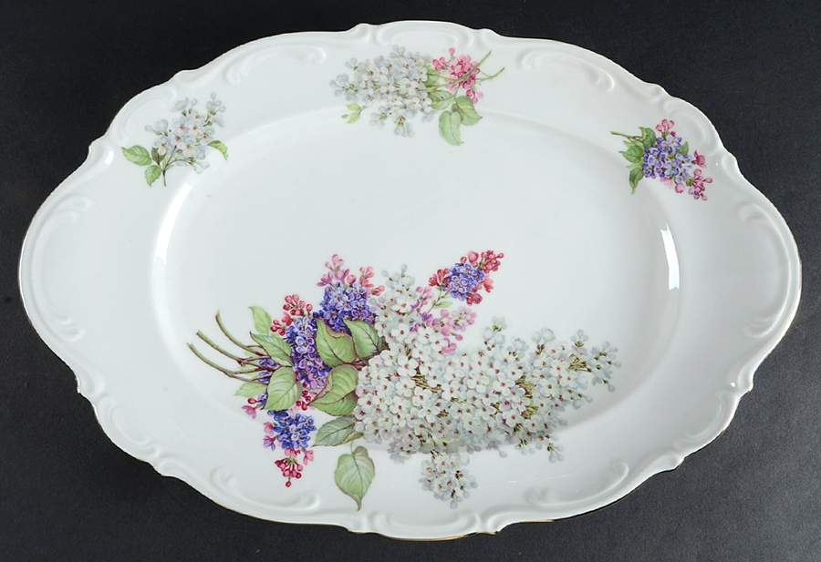 Lilac 14" Oval Serving Platter by Mitterteich-1