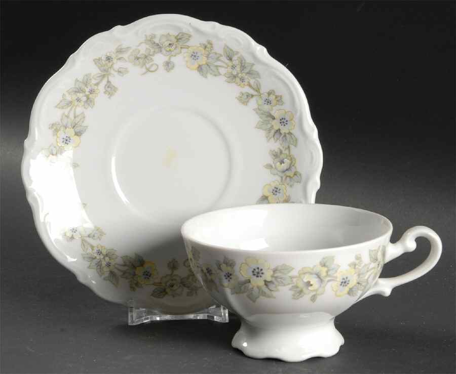 Mari Footed Cup & Saucer Set by Mitterteich-1