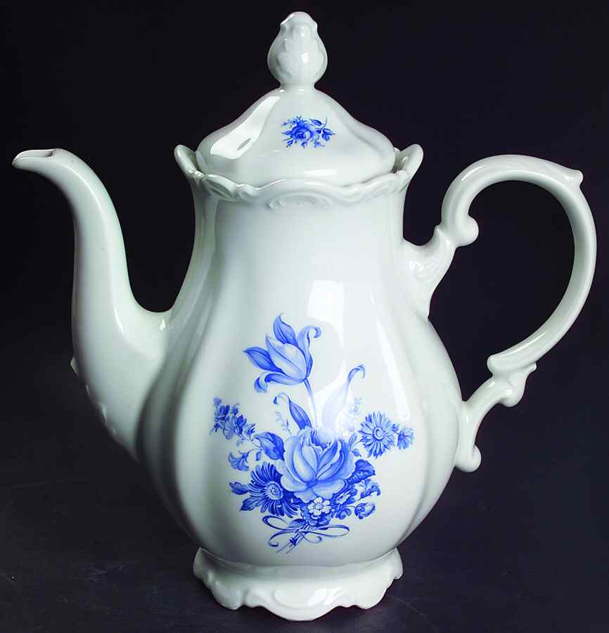 Meissen Blue Coffee Pot & Lid by Mitterteich-1