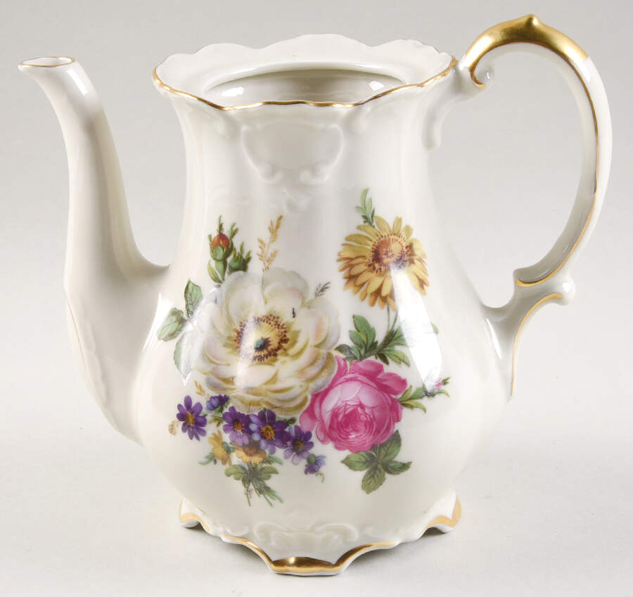 Meissen Floral Small Coffee Pot No Lid by Mitterteich-1