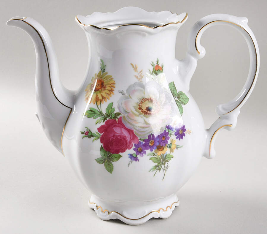 Meissen Floral Coffee Pot No Lid by Mitterteich-1