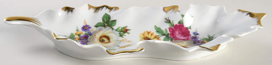 Meissen Floral 11" Leaf Tray by Mitterteich-1