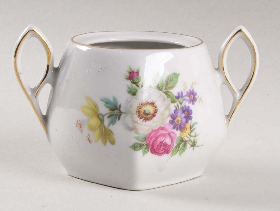 Meissen Floral Mini Sugar Bowl No Lid by Mitterteich-1