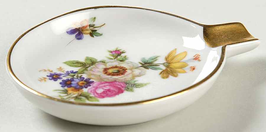 Meissen Floral Small Ashtray by Mitterteich-1