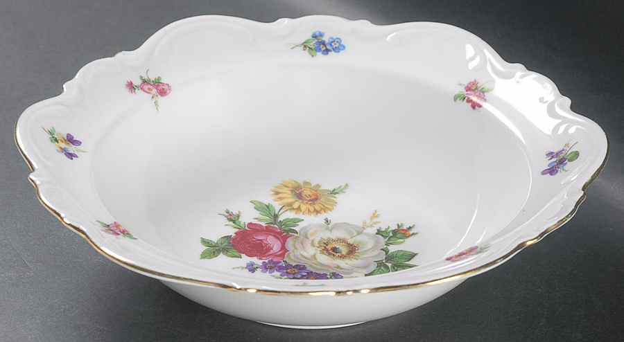 Meissen Floral 9" Round Vegetable Bowl by Mitterteich-1