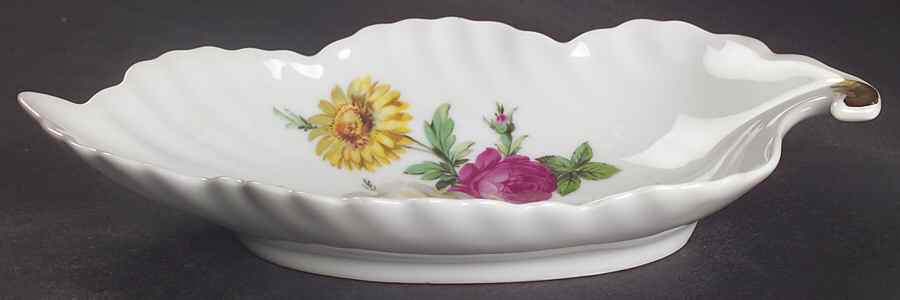 Meissen Floral 8" Leaf Dish by Mitterteich-1