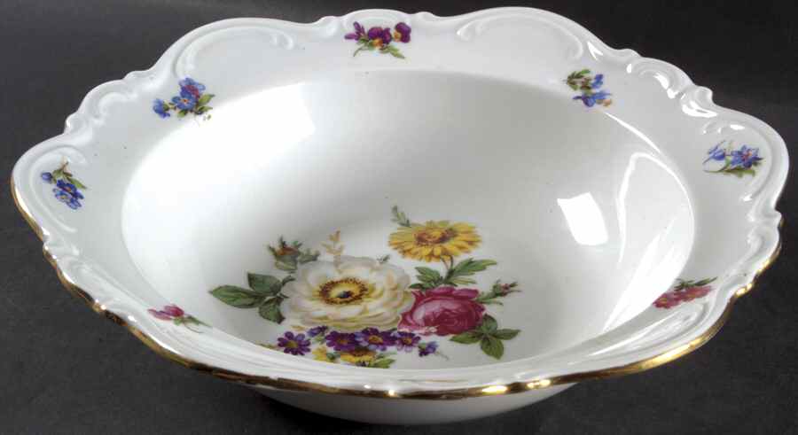 Meissen Floral 9" Round Vegetable Bowl by Mitterteich-1