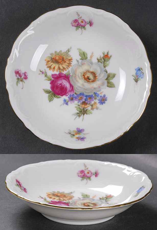 Meissen Floral Fruit/Dessert (Sauce) Bowl by Mitterteich-1