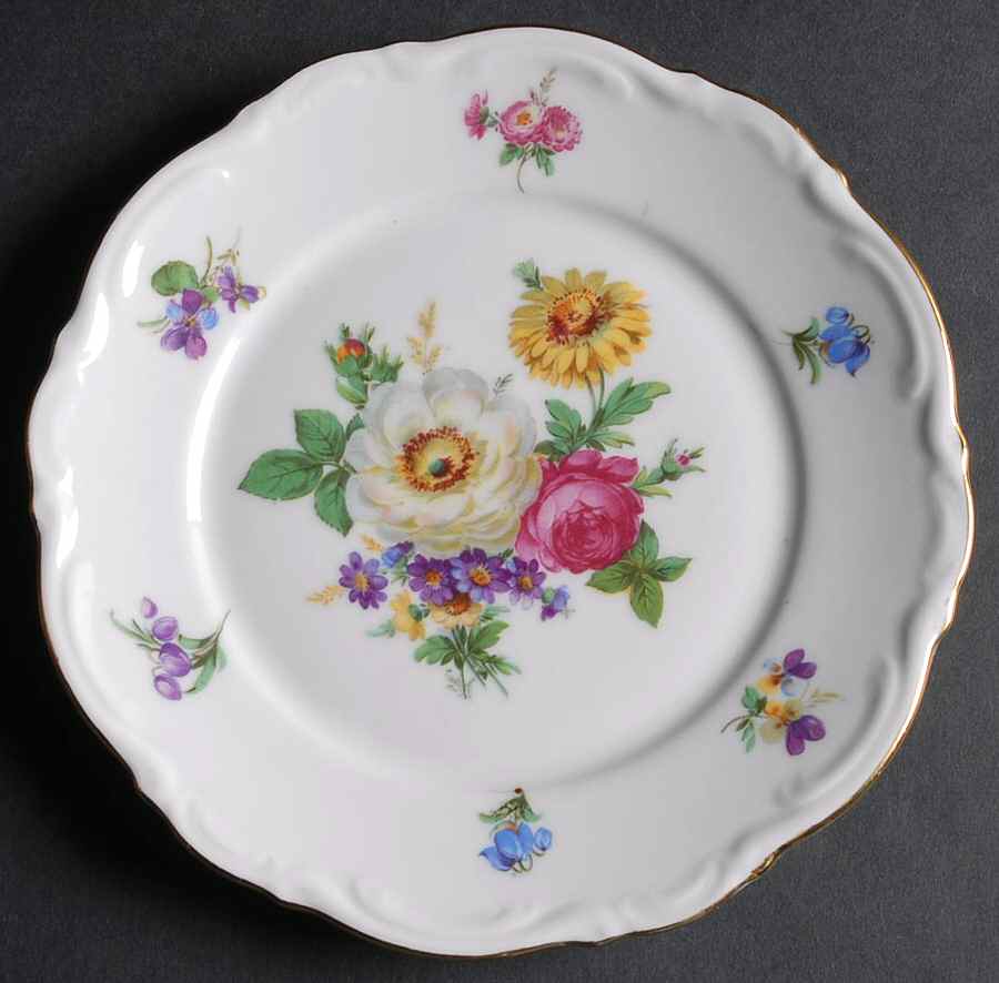 Meissen Floral Bread & Butter Plate by Mitterteich-1